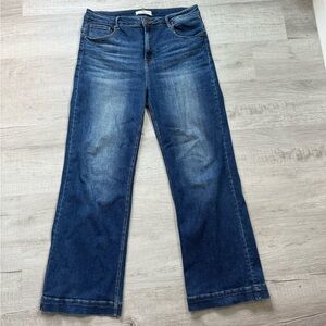 Blue Flare Wide Leg Jeans